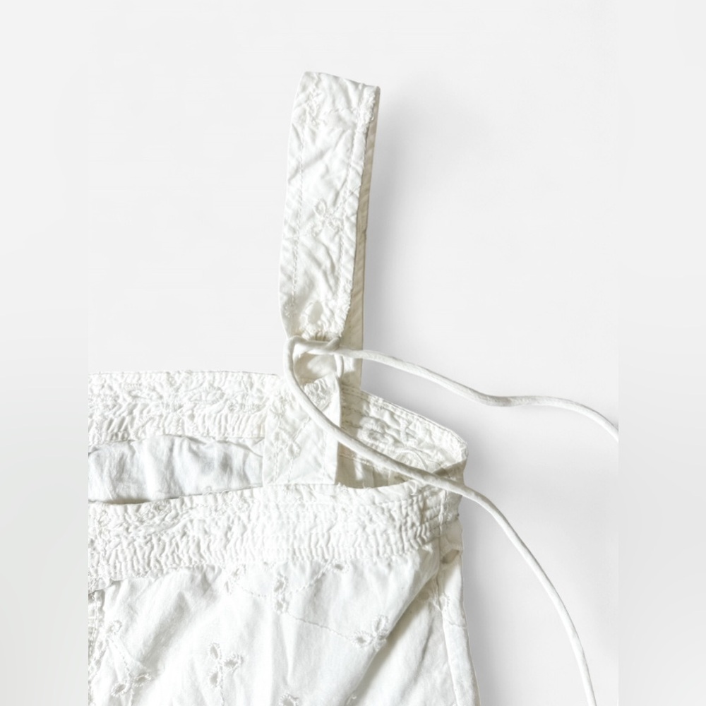 FREE PEOPLE Primavera Eyelet Tie Midi Dress - White Women’s - Size Small - Picture 10 of 16